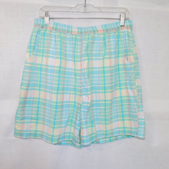 VTG Northern Reflections Womens L Short & Shirt Set Pastel Plaid 2 Piece - Picture 10 of 12